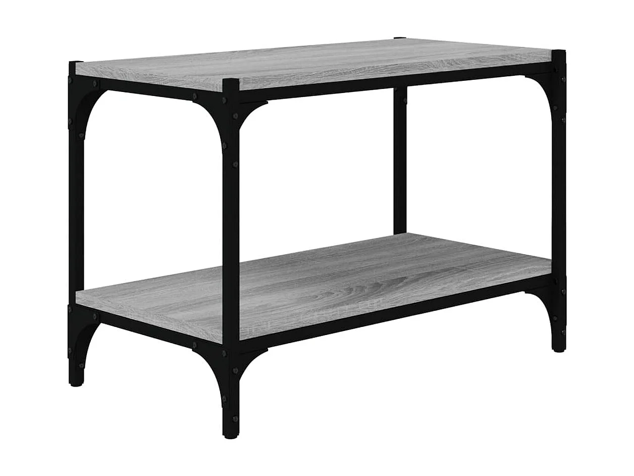 Meuble TV Sonoma gris 60x33x41 cm Bois d'ingénierie et acier