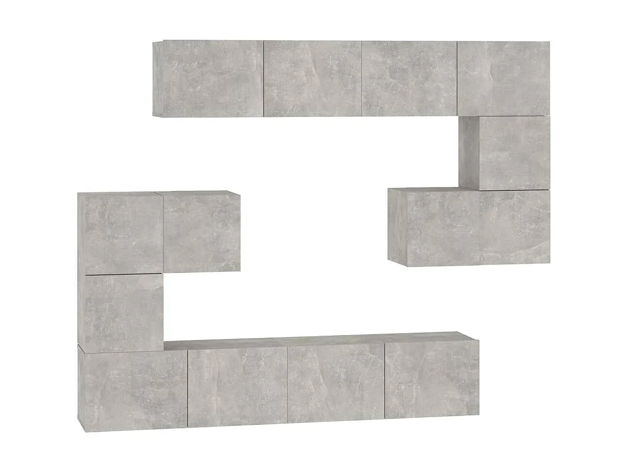 Mobile TV a parete Grigio cemento Derivati del legno