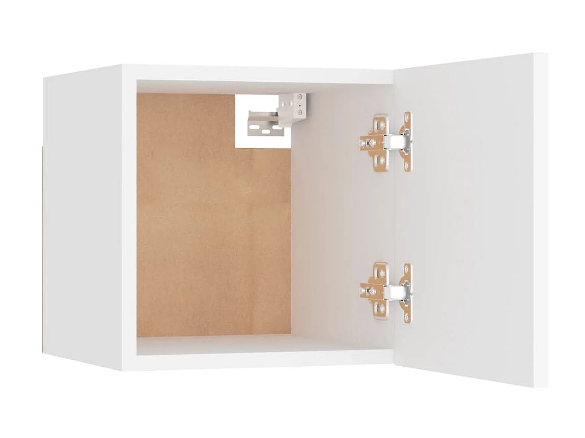 Meuble TV mural Blanc 30,5x30x30 cm