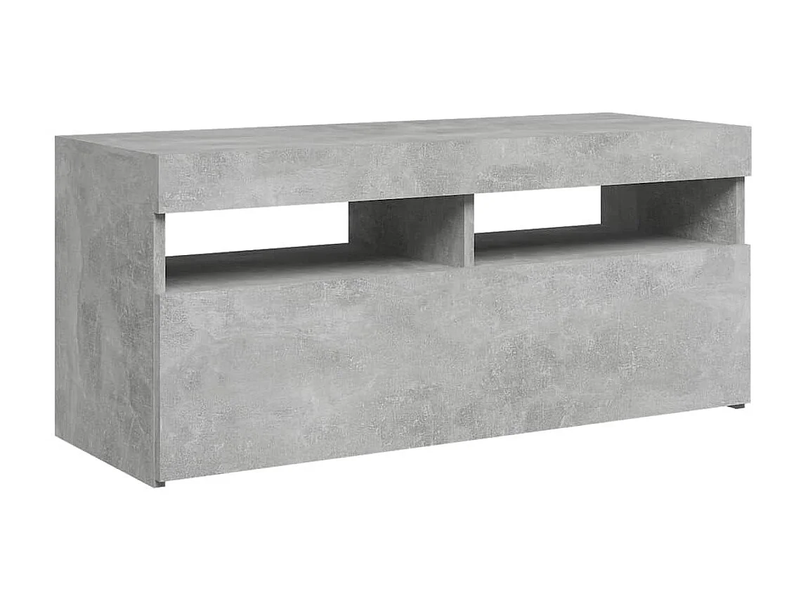 Mobile TV con luci LED grigio cemento 90x35x40 cm