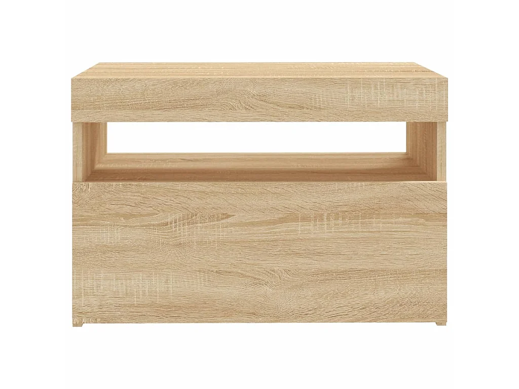 Mobile TV con luci LED rovere sonoma 60x35x40 cm