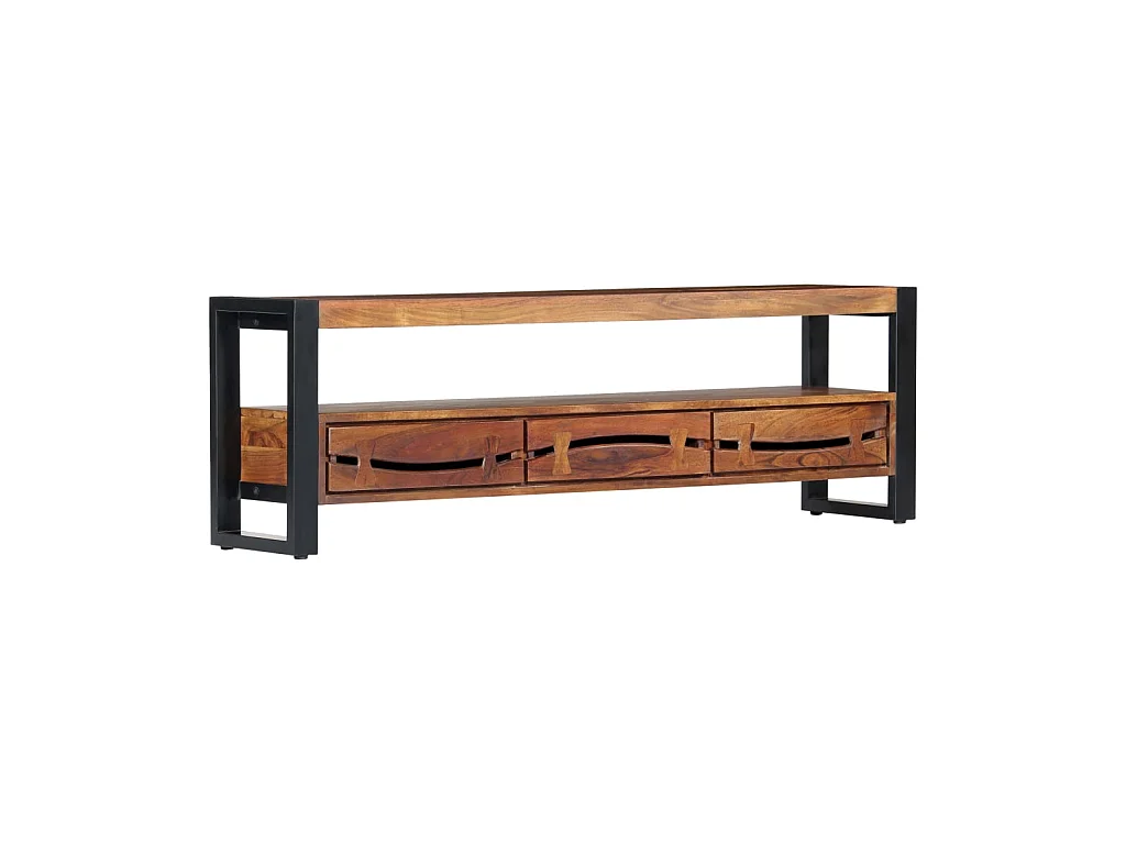 Meuble TV 140x30x45 cm Bois d'acacia massif