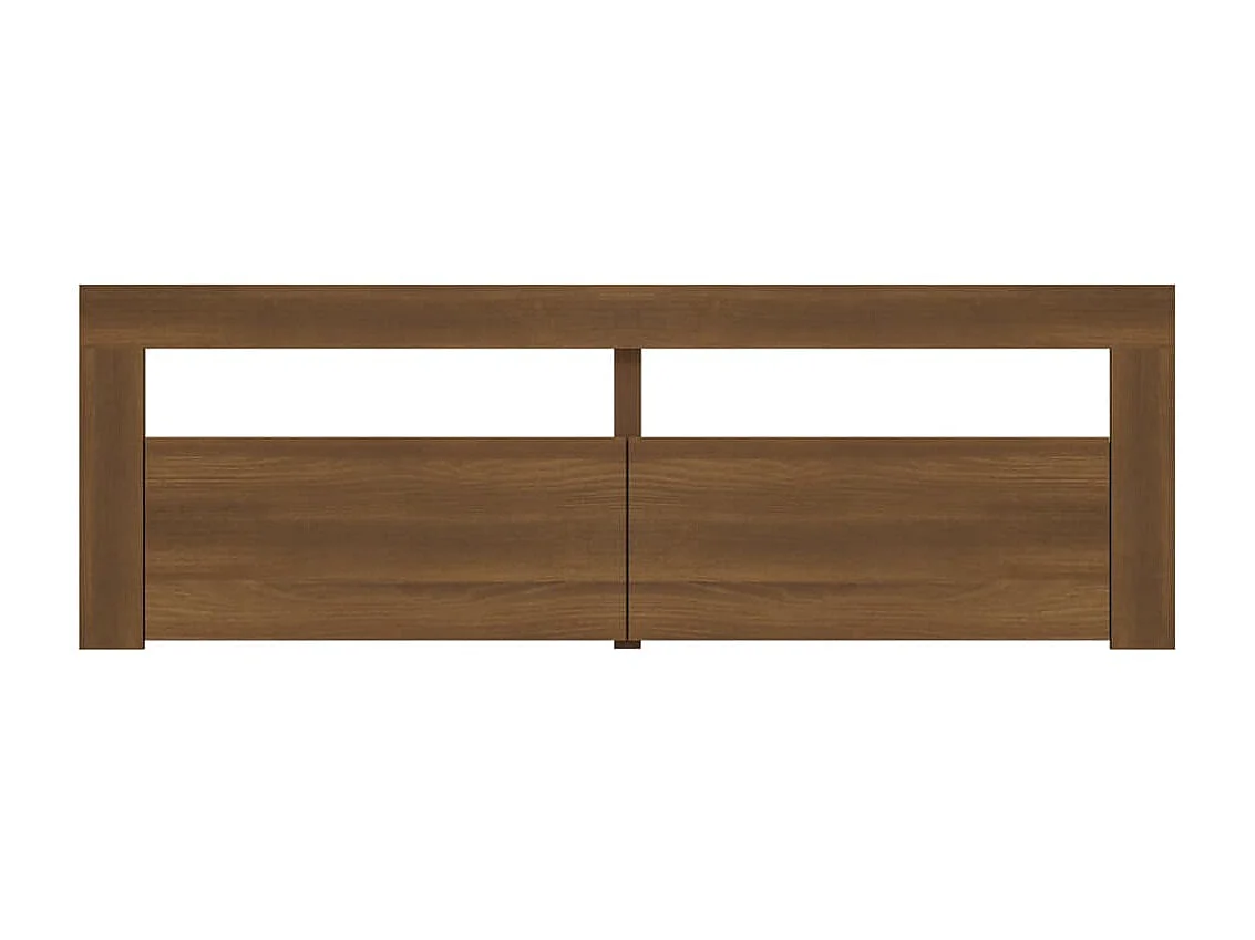 Mobile TV con luci LED rovere marrone 120x35x40 cm