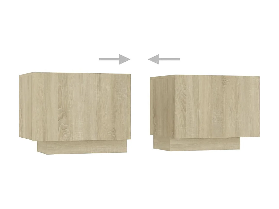 TV-meubel met LED-verlichting Sonoma eiken 300x35x40 cm