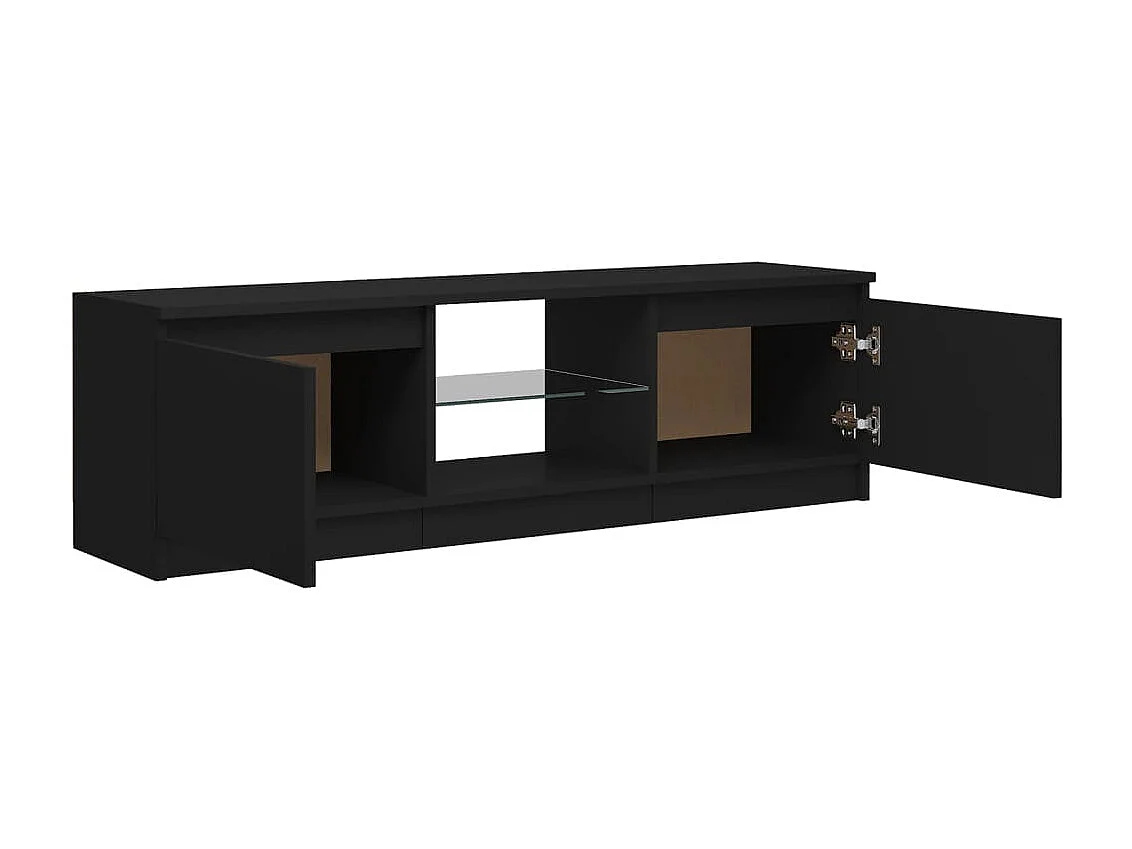 Mueble TV con luces LED Negro 120x30x35,5 cm