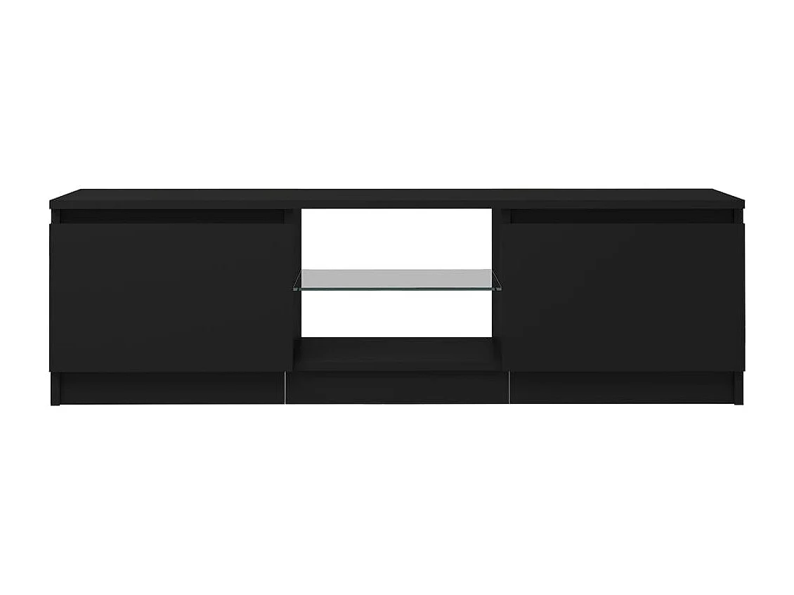 Mobile TV con luci LED Nero 120x30x35,5 cm