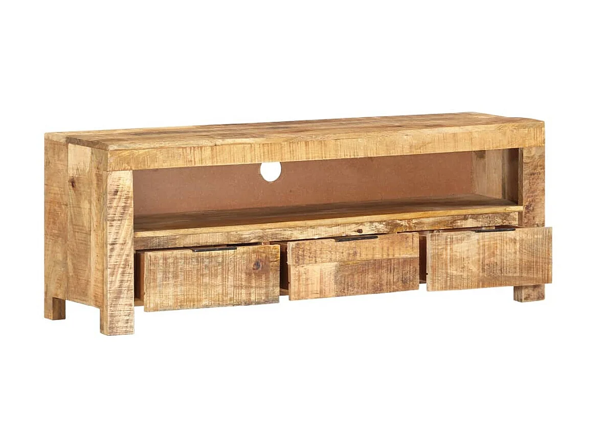 Mobile TV 110x30x40 cm Legno di mango grezzo