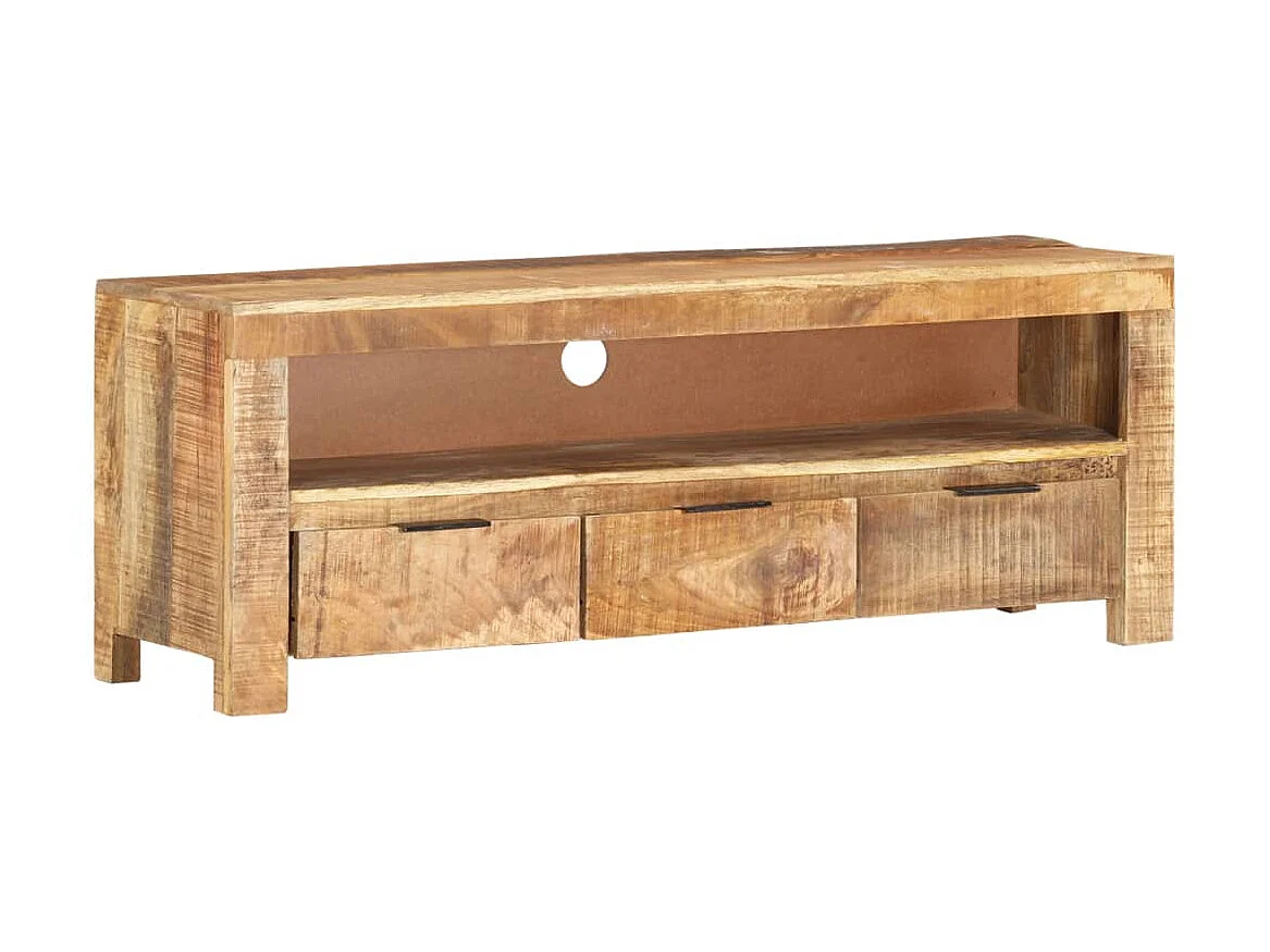 Mobile TV 110x30x40 cm Legno di mango grezzo