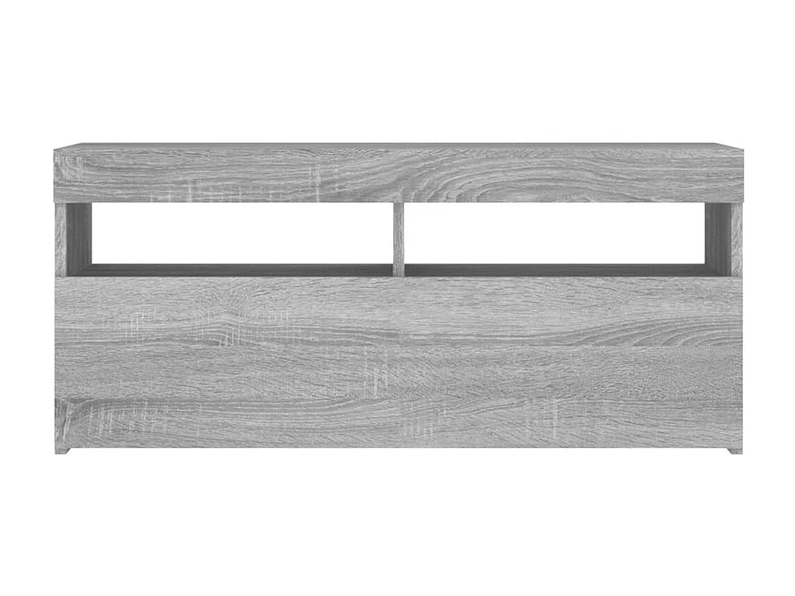 Meuble TV avec lumières LED Sonoma gris 90x35x40 cm