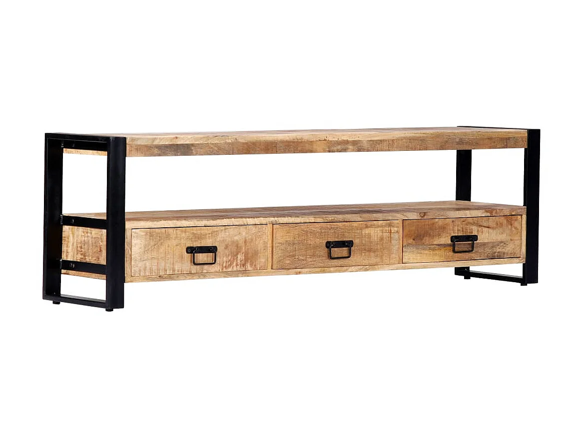 Meuble TV 150x30x45 cm Bois solide de manguier