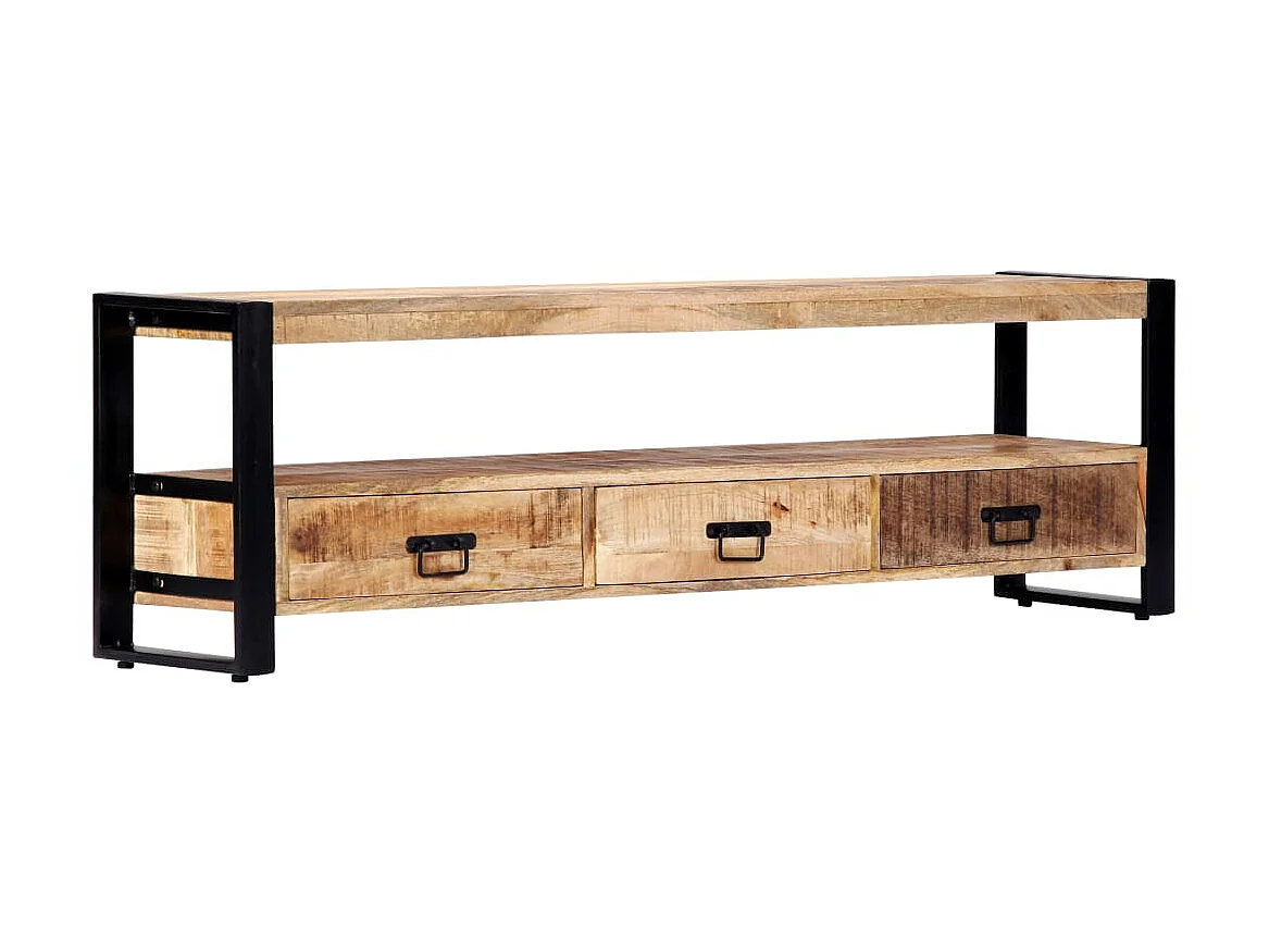 Meuble TV 150x30x45 cm Bois solide de manguier