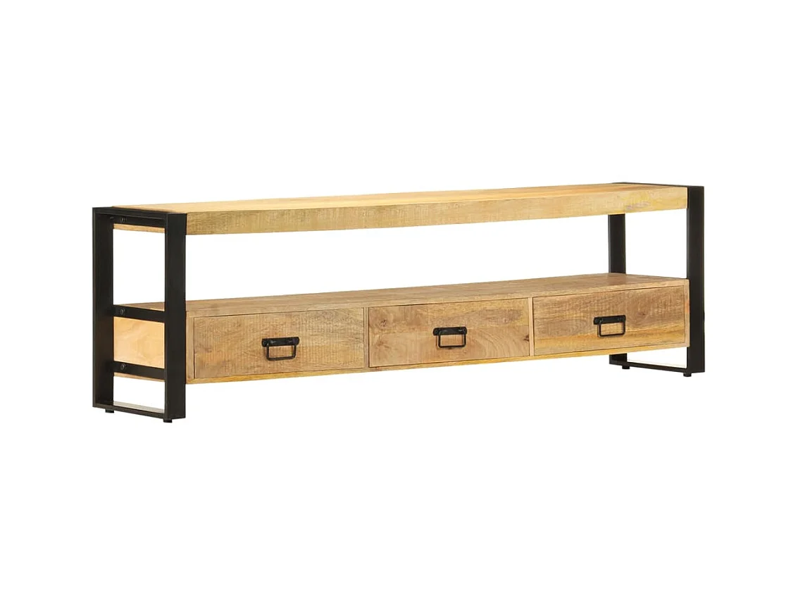 Meuble TV 150x30x45 cm Bois solide de manguier