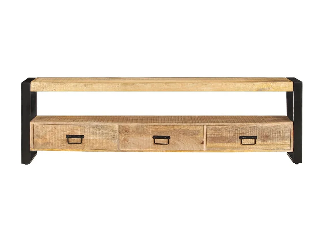 Meuble TV 150x30x45 cm Bois solide de manguier