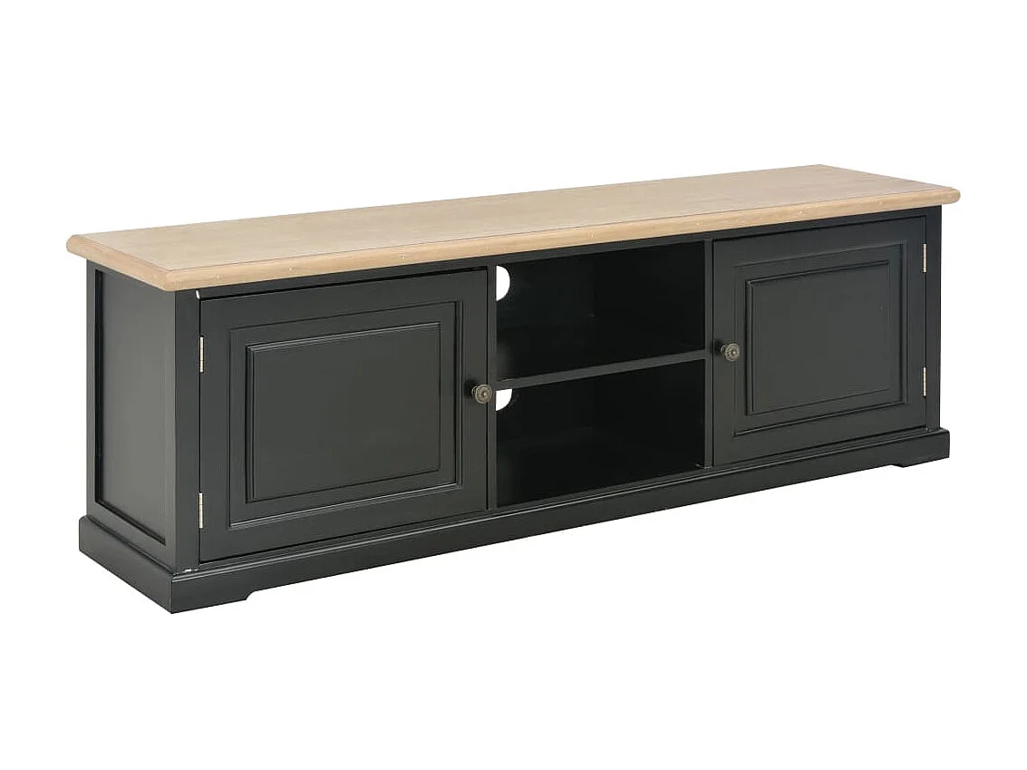 Meuble TV Noir 120 x 30 x 40 cm Bois