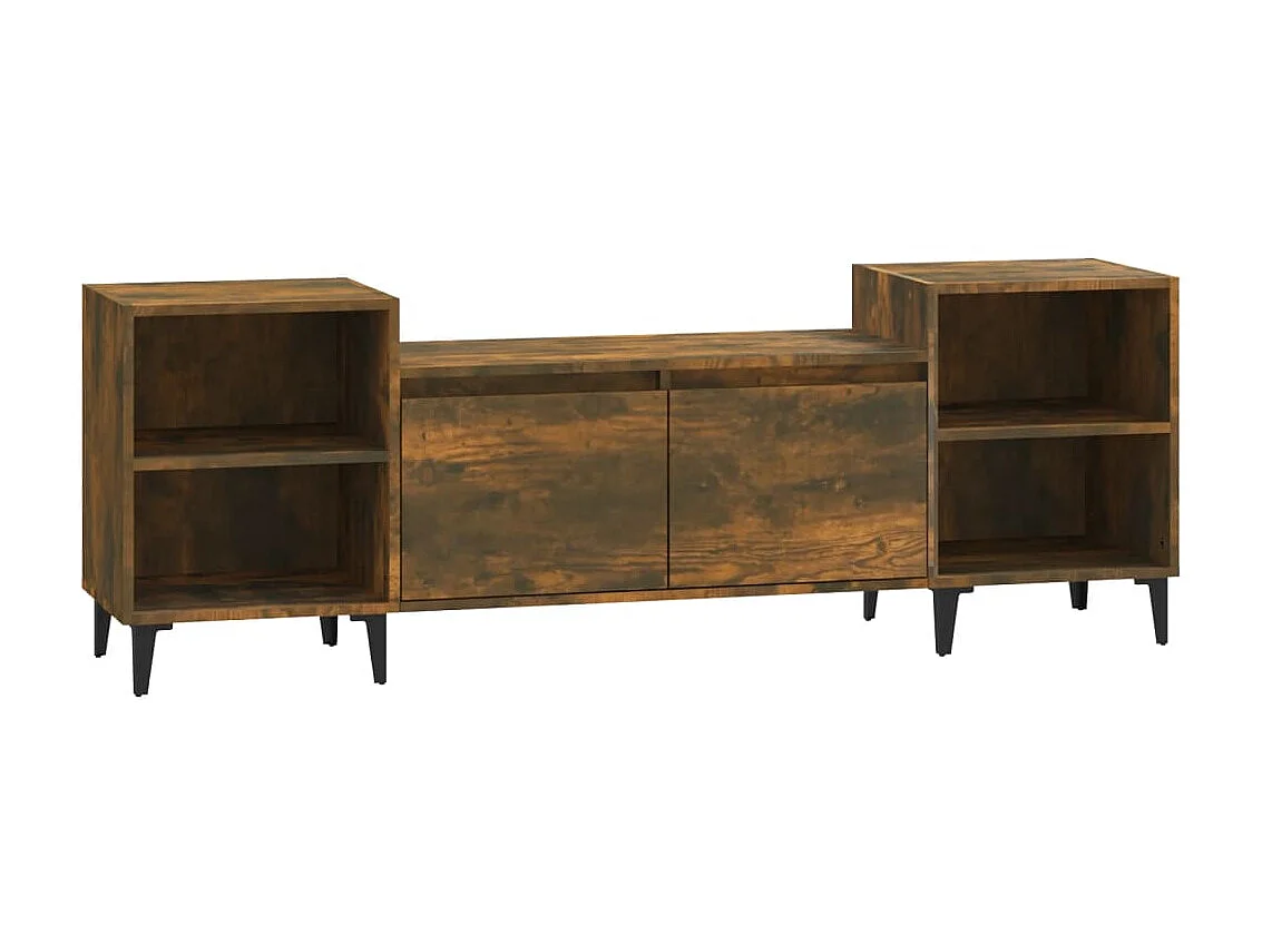 Mobile TV Rovere affumicato 160x35x55 cm MDF