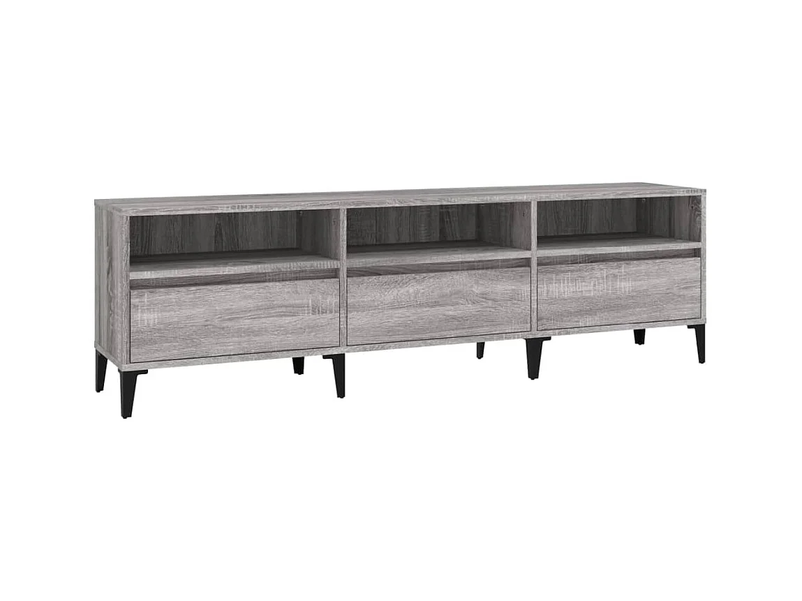 Sonoma grijs tv-meubel 150x30x44,5 cm samengesteld hout