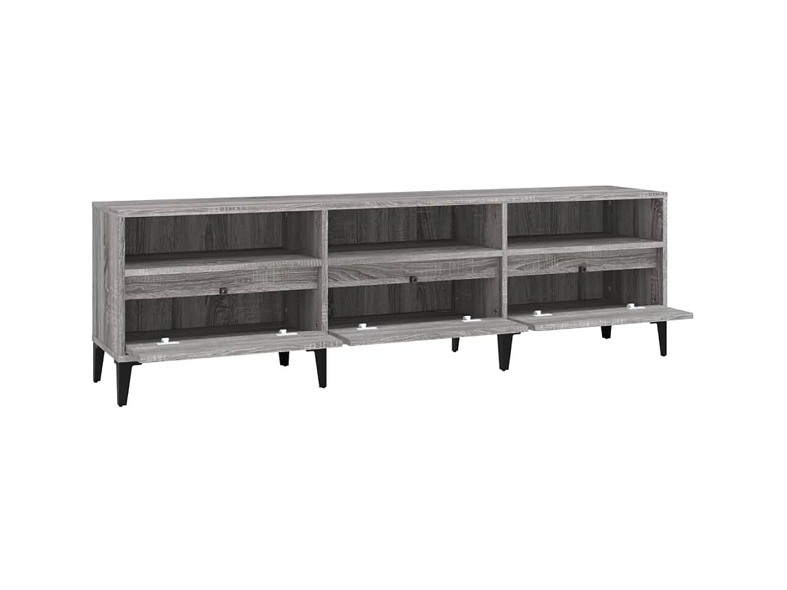 Sonoma grijs tv-meubel 150x30x44,5 cm samengesteld hout