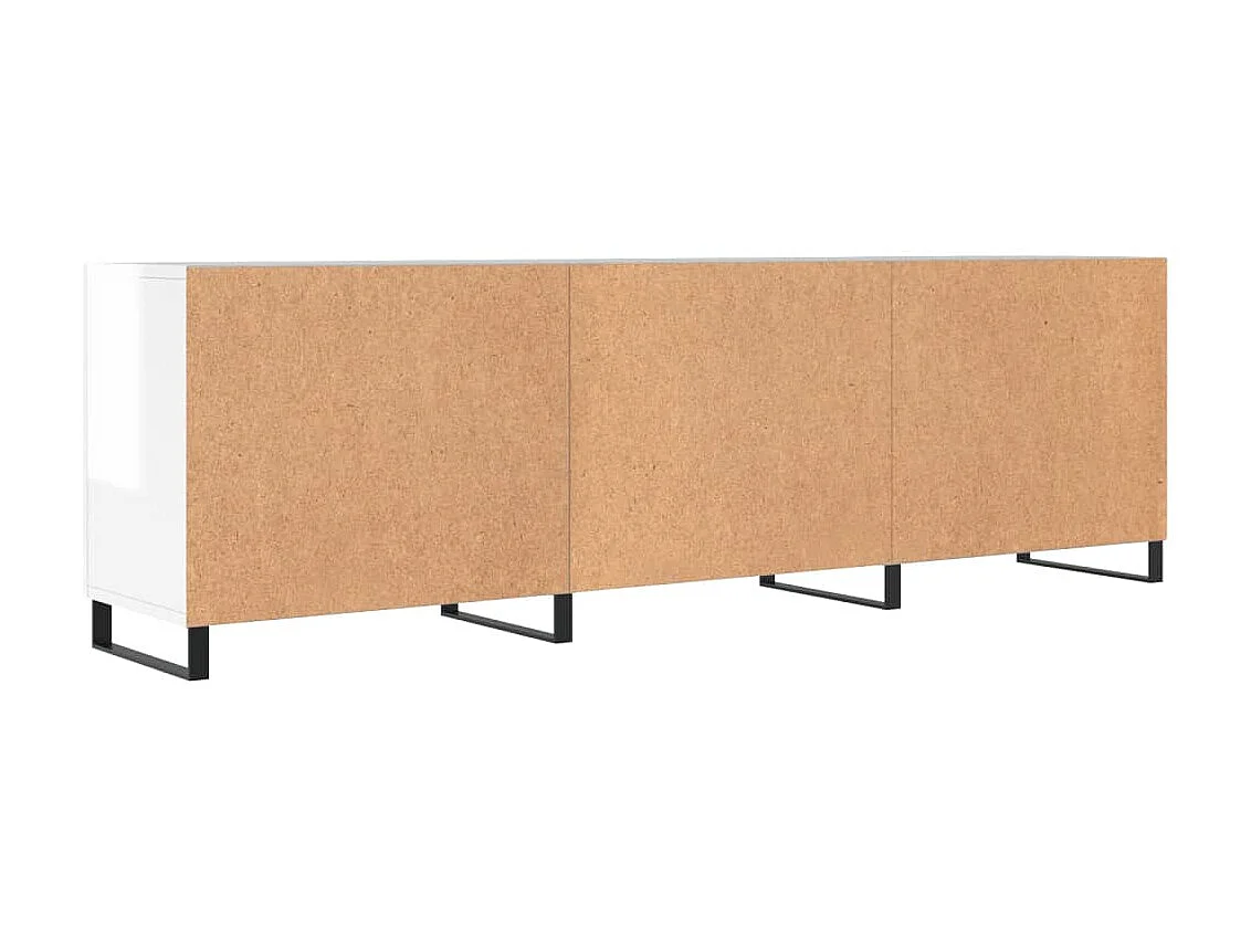 Glanzend wit tv-meubel 150x30x50 cm samengesteld hout