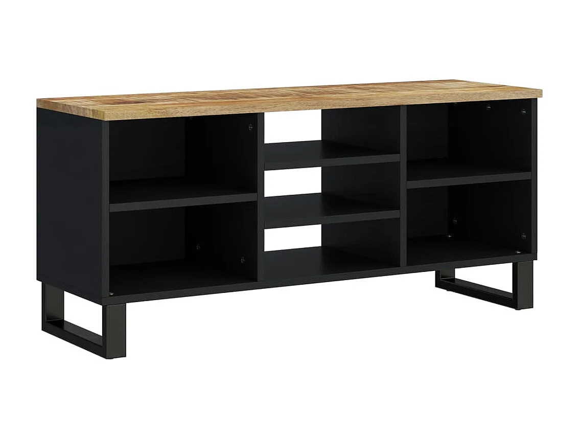 Meuble TV 100x33x46 cm bois de manguier et d'ingénierie