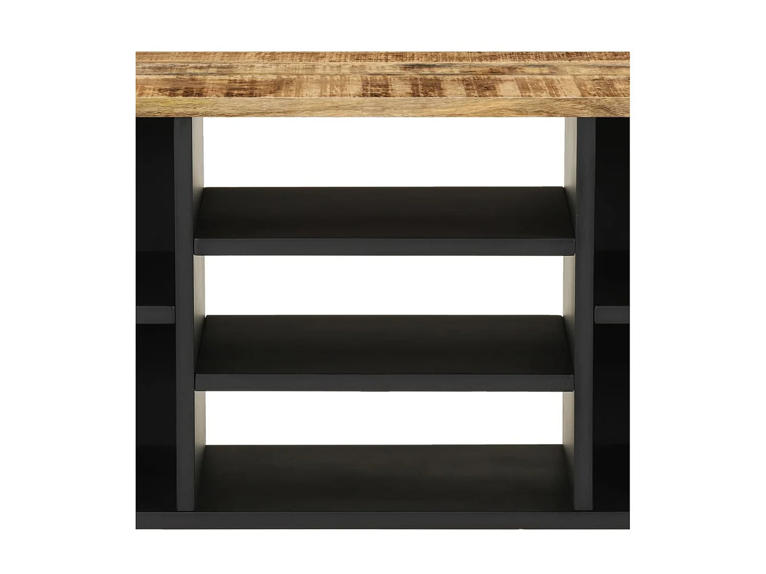 Meuble TV 100x33x46 cm bois de manguier et d'ingénierie