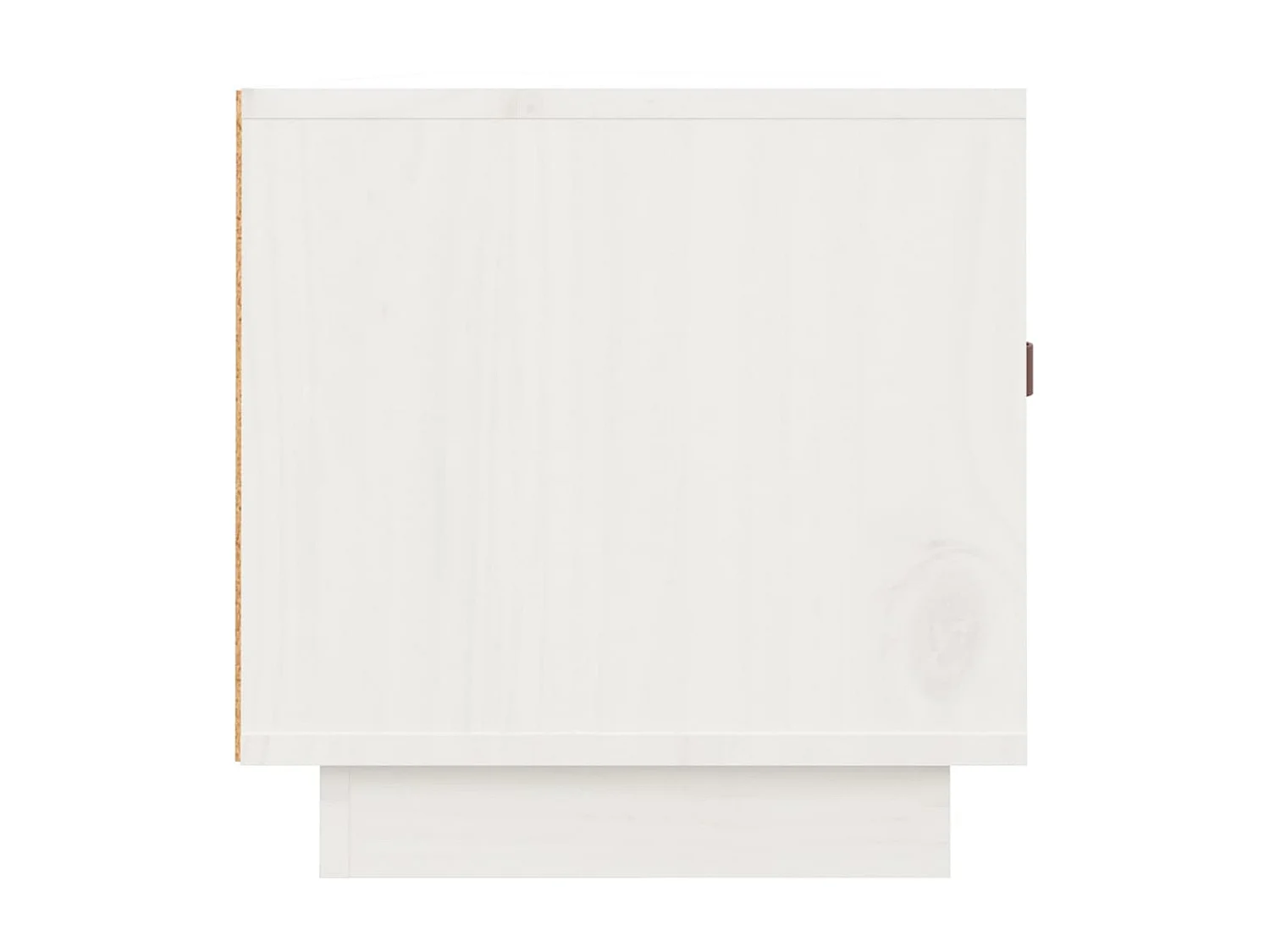 Weißer TV-Schrank 80x34x35 cm Massives Kiefernholz