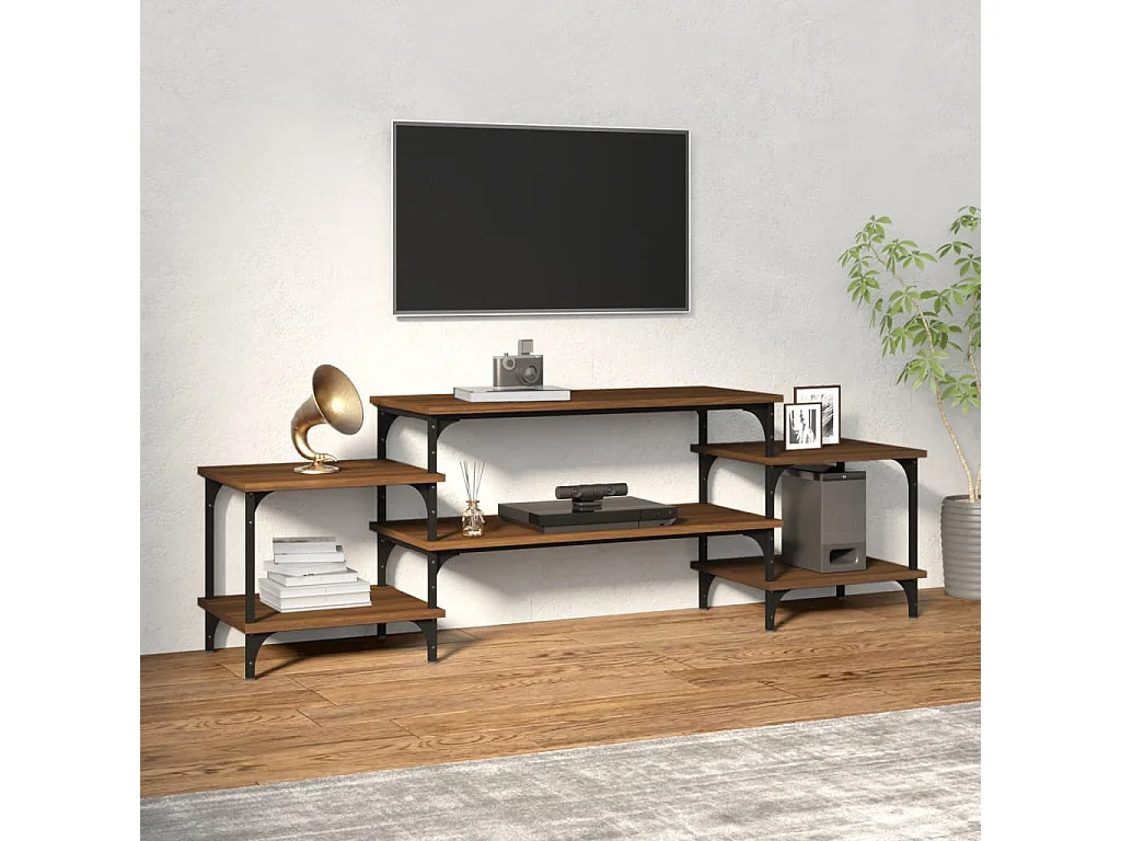 TV-Schrank, braune Eiche, 157 x 35 x 52 cm, Holzwerkstoff