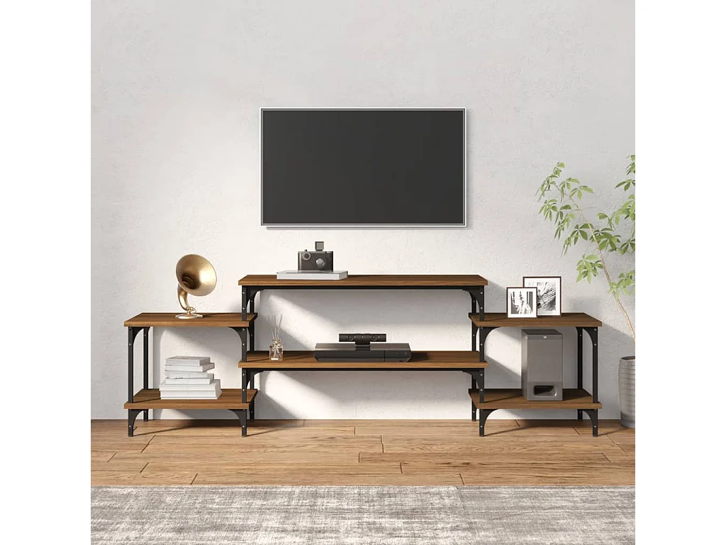 TV-Schrank, braune Eiche, 157 x 35 x 52 cm, Holzwerkstoff