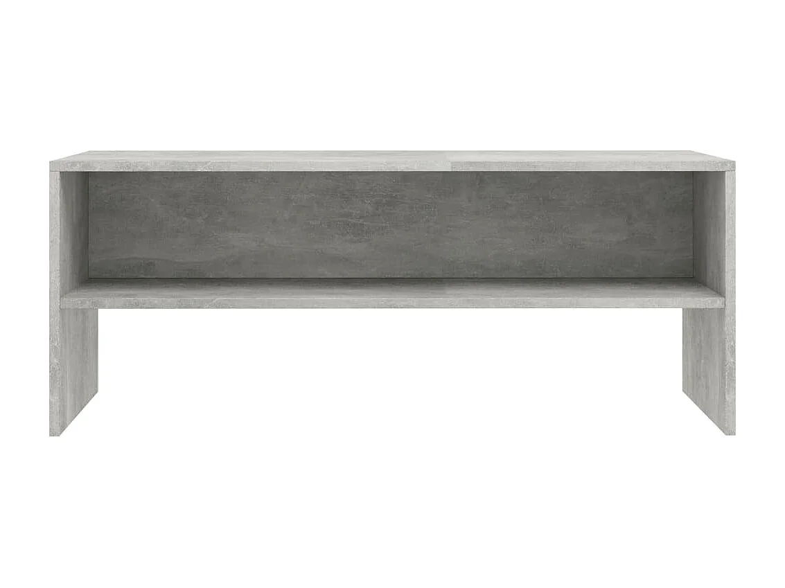Meuble TV Gris béton 100 x 40 x 40 cm Aggloméré