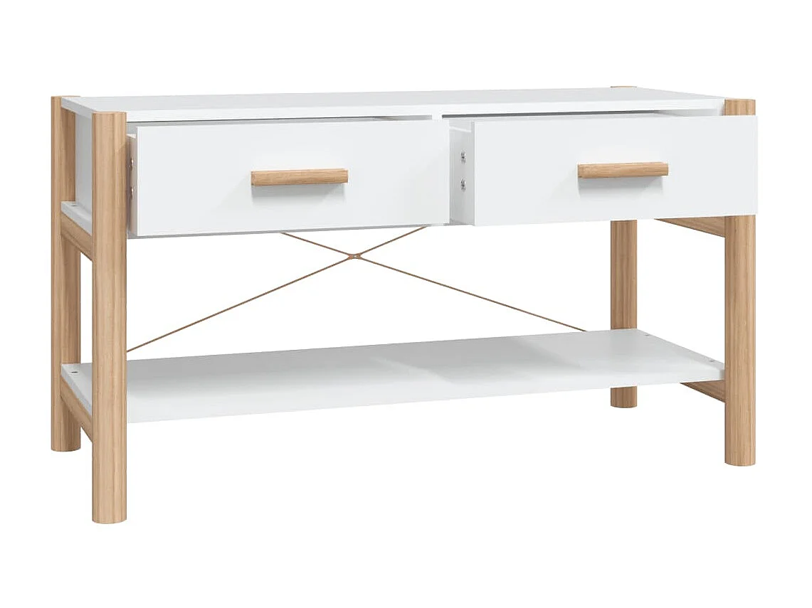 Mueble TV blanco 82x38x45 cm Madera contrachapada