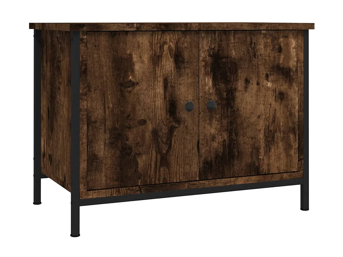 Móvel tv com portas carvalho sonoma 60x35x45cm madeira engenharia