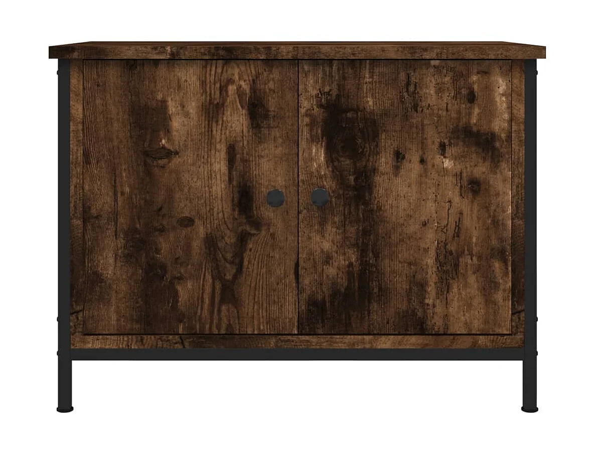 Móvel tv com portas carvalho sonoma 60x35x45cm madeira engenharia