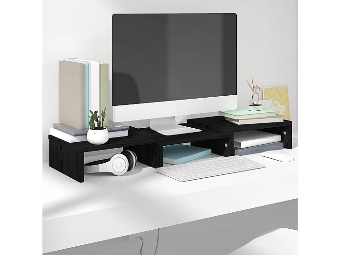 Supporto per monitor in legno, supporto per monitor, organizer da scrivania, ripiano