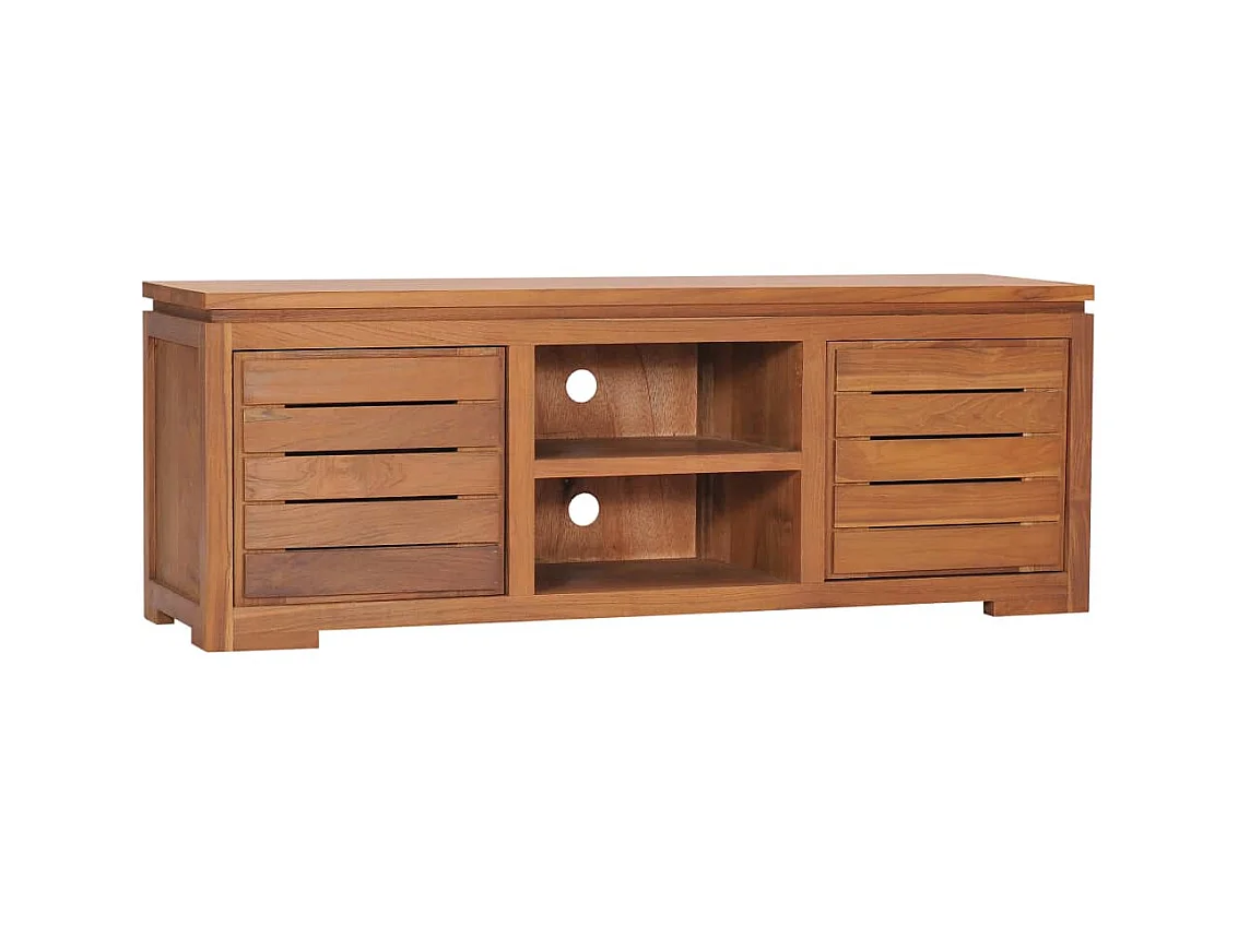 Meuble TV 110x30x40 cm Bois de teck massif