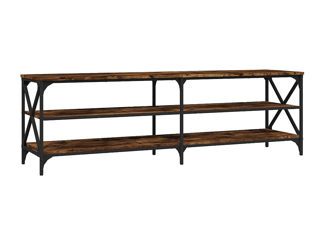 Móvel tv carvalho fumê 160x40x50 cm madeira engenharia