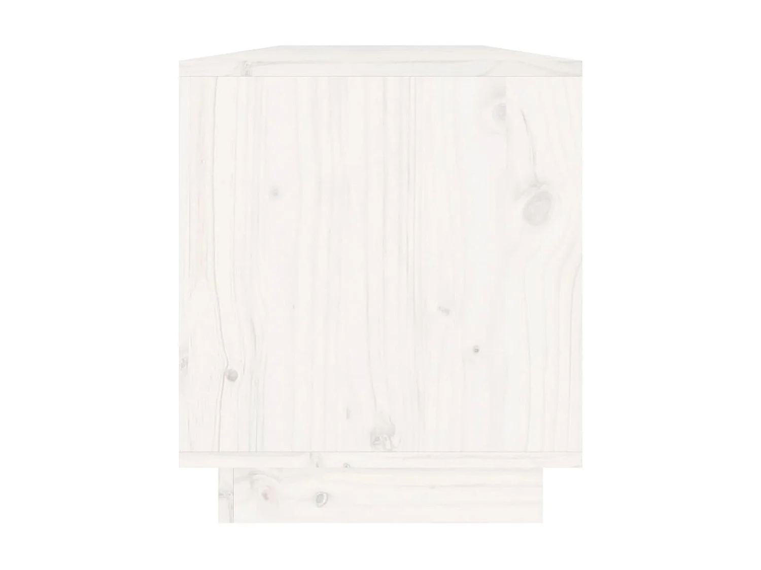 Móvel de TV branco 110,5x34x40 cm Madeira maciça de pinho