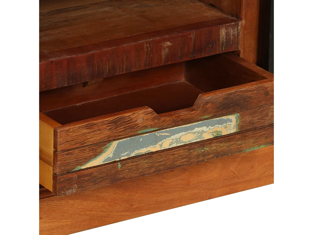 Móvel de TV 110 x 30 x 45 cm Madeira recuperada maciça