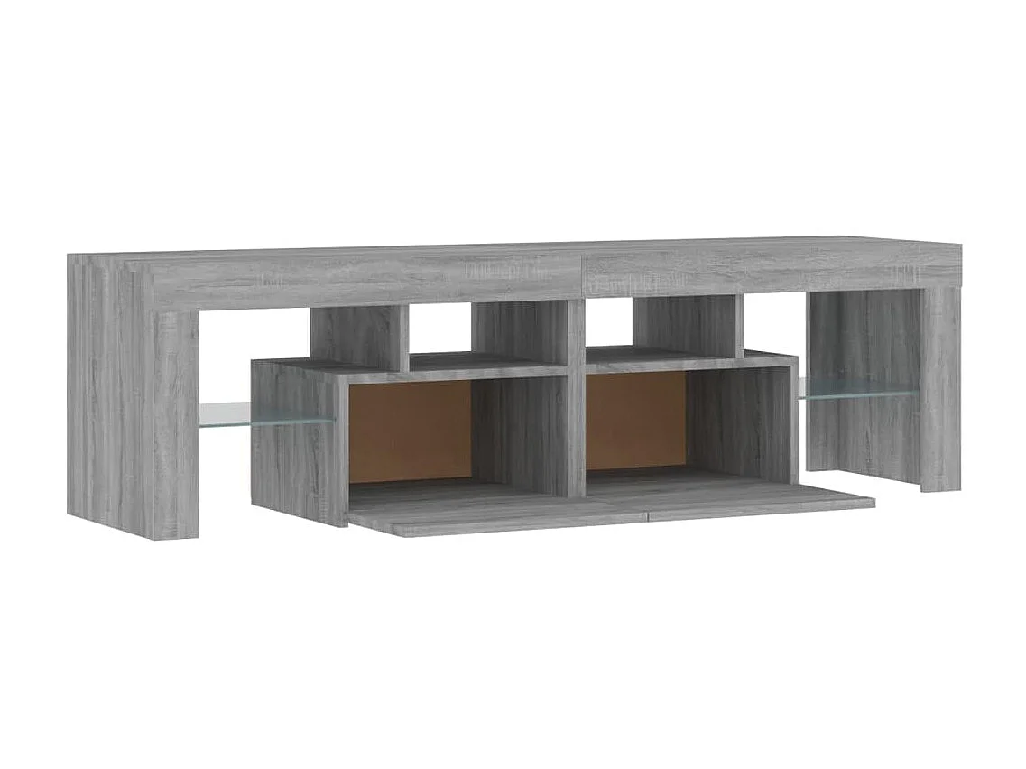 Meuble TV avec lumières LED Sonoma gris 140x36,5x40 cm