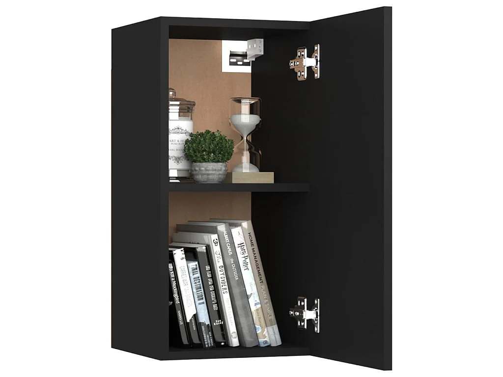 TV-meubelset 8-delig Zwart spaanplaat