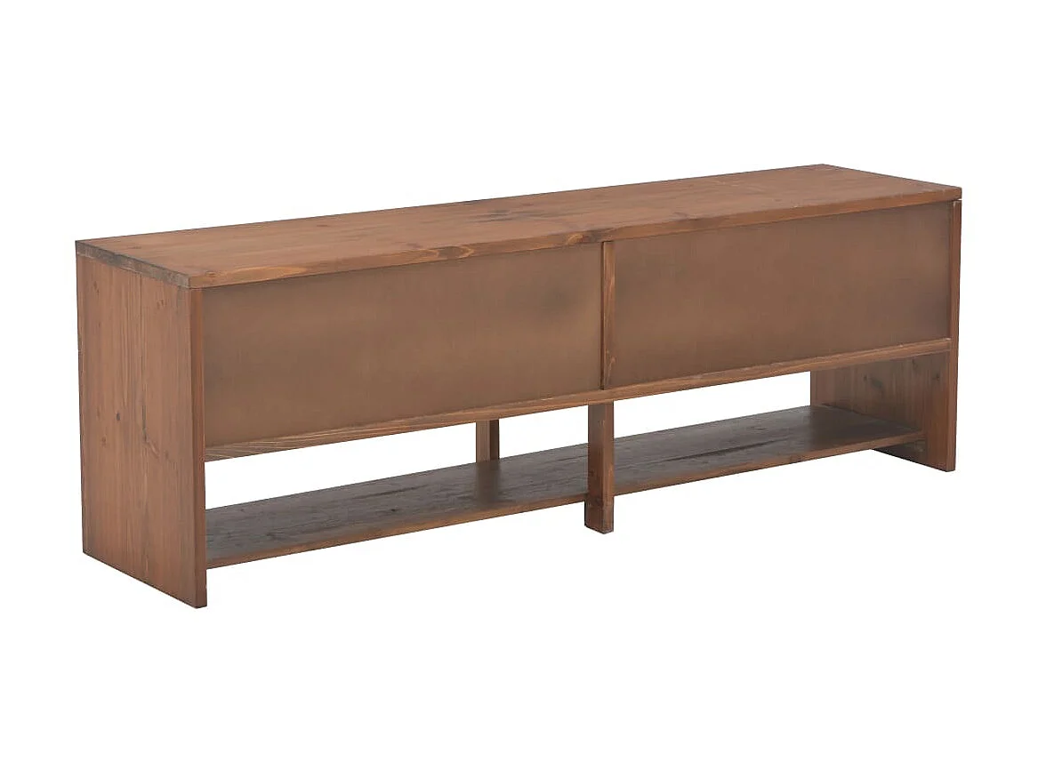 TV-meubel met 4 lades 120x30x40 cm Massief dennenhout