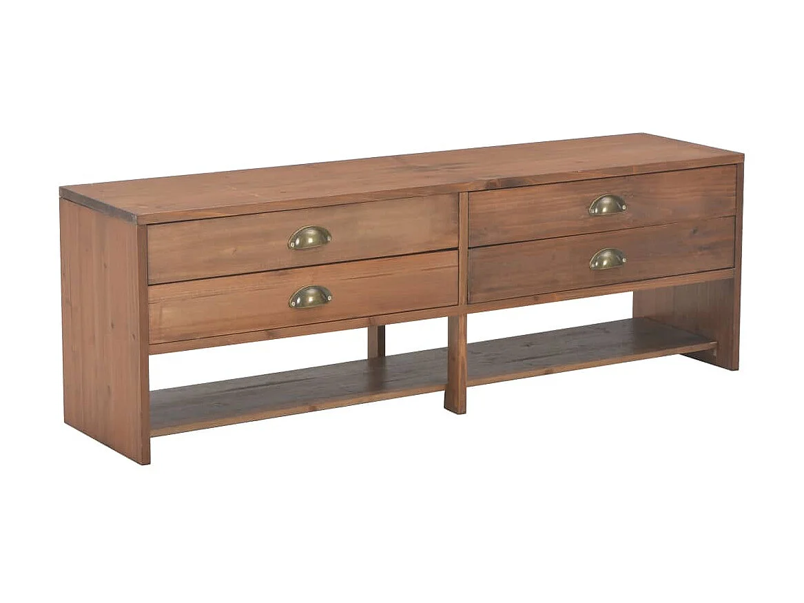 Meuble TV avec 4 tiroirs 120x30x40 cm Bois massif de sapin