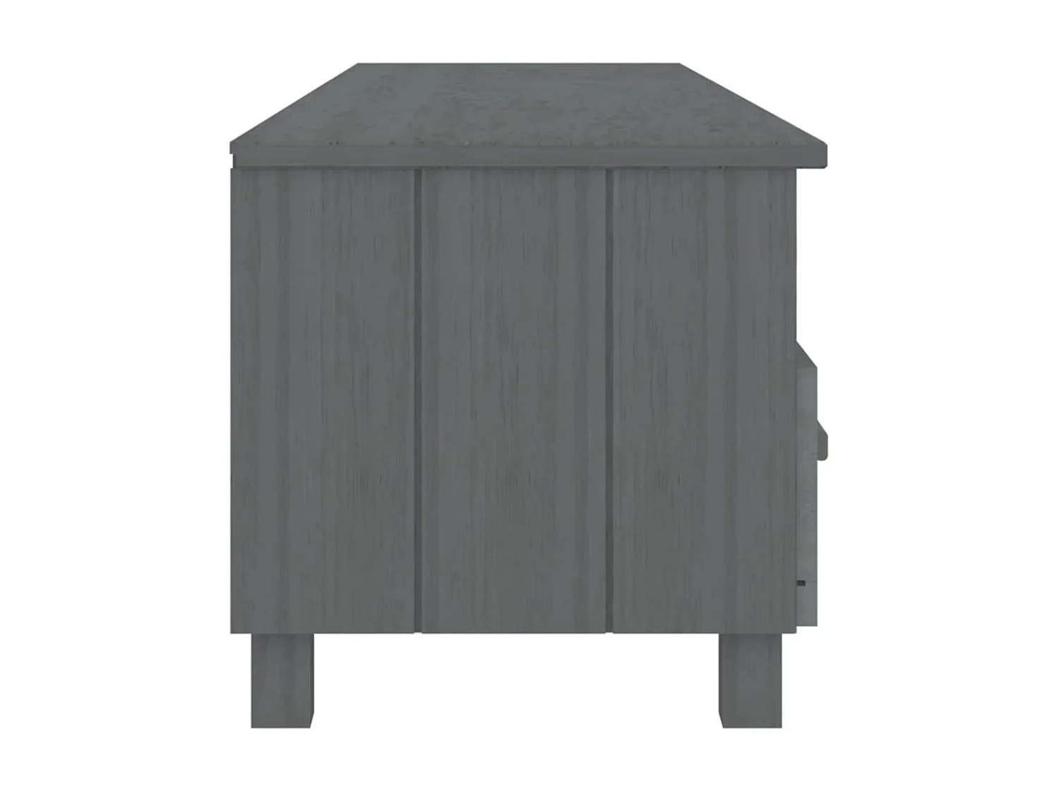 Meuble TV HAMAR Gris foncé 158x40x40 cm Bois massif de pin
