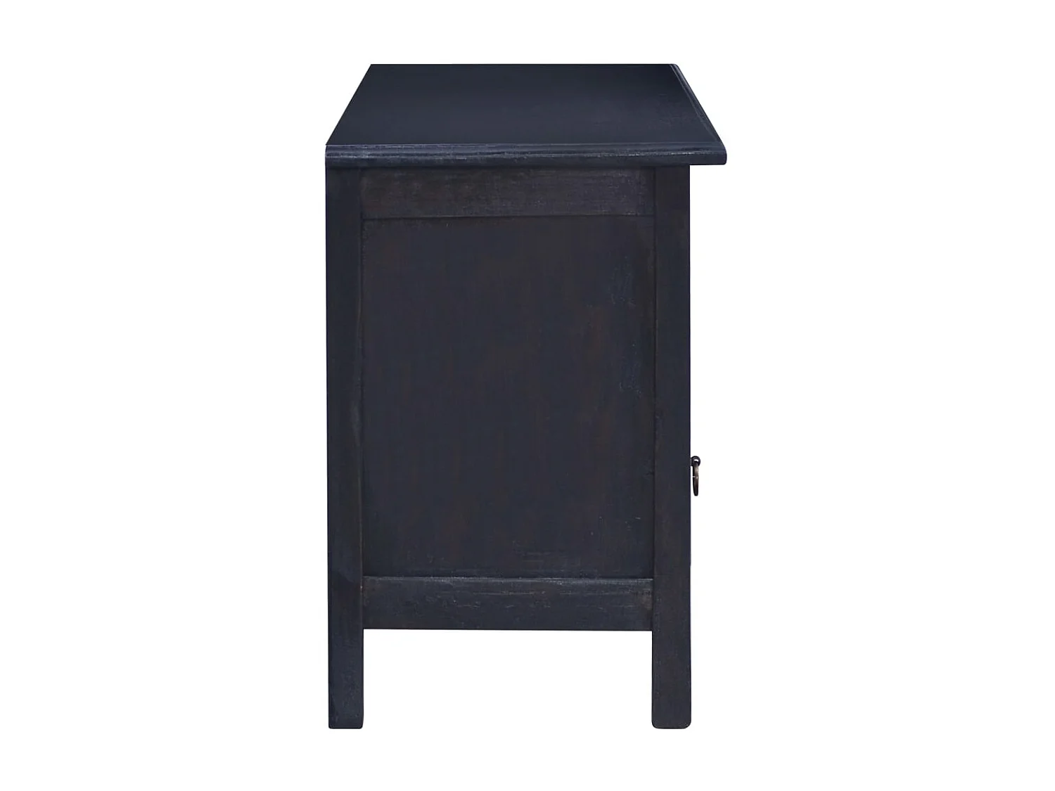 Mobile TV caffè nero chiaro 100x30x45 cm Legno massello di mogano