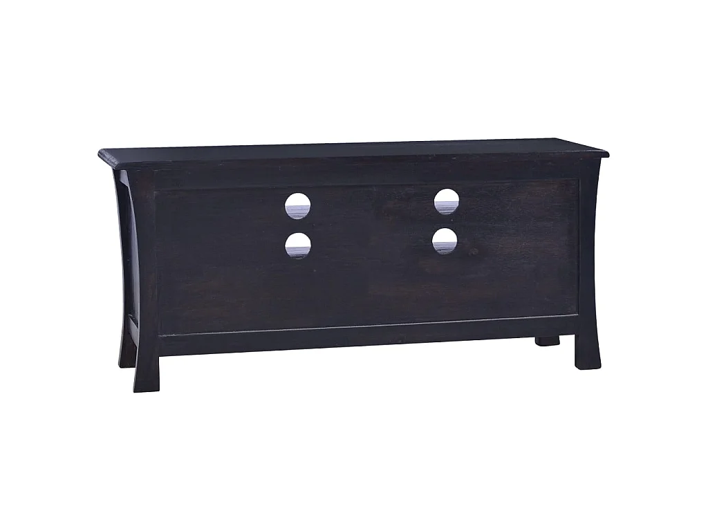 Mobile TV caffè nero chiaro 100x30x45 cm Legno massello di mogano