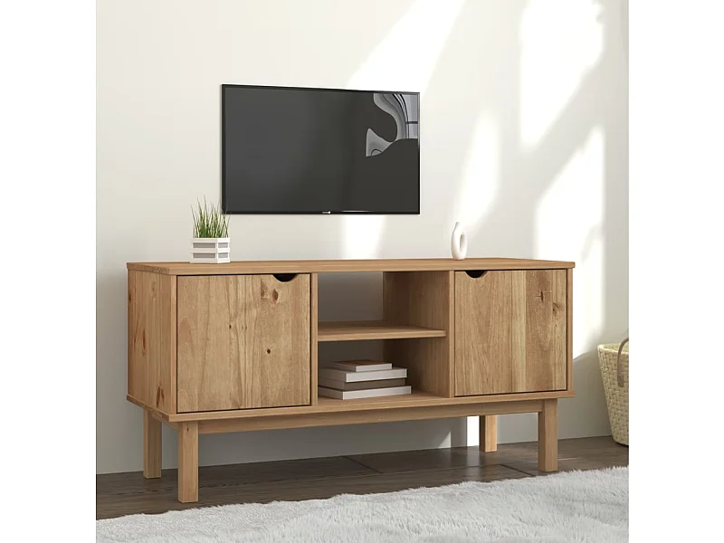 Mobile TV OTTA 113,5x43x57 cm Legno di pino massiccio