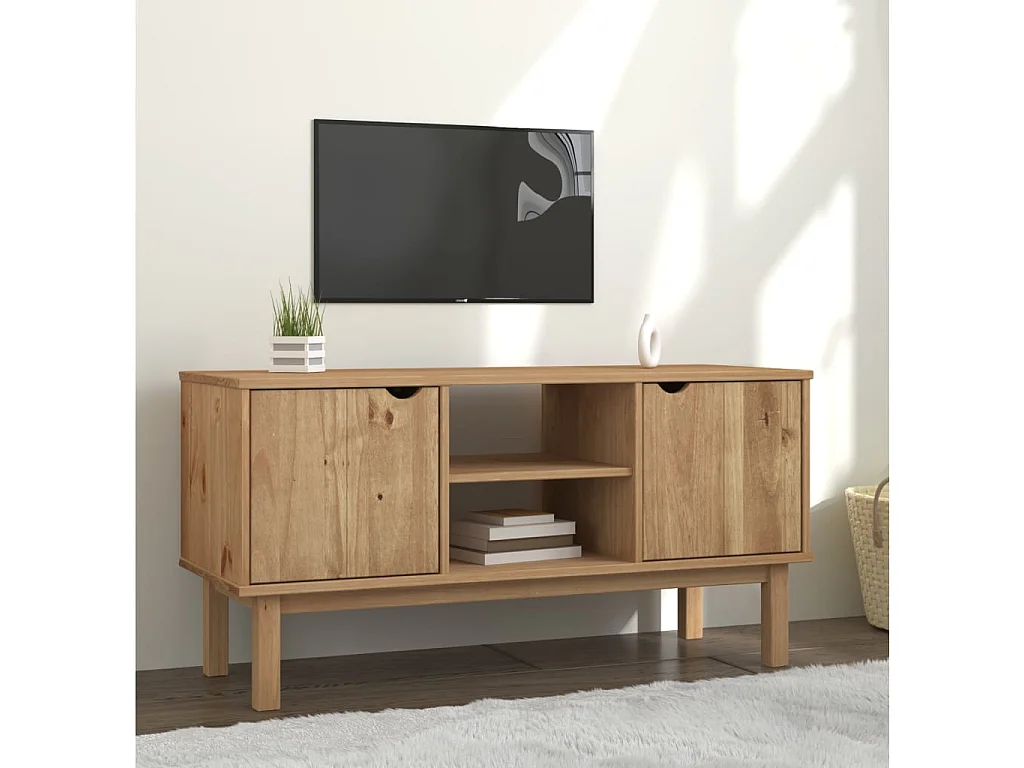 Mobile TV OTTA 113,5x43x57 cm Legno di pino massiccio