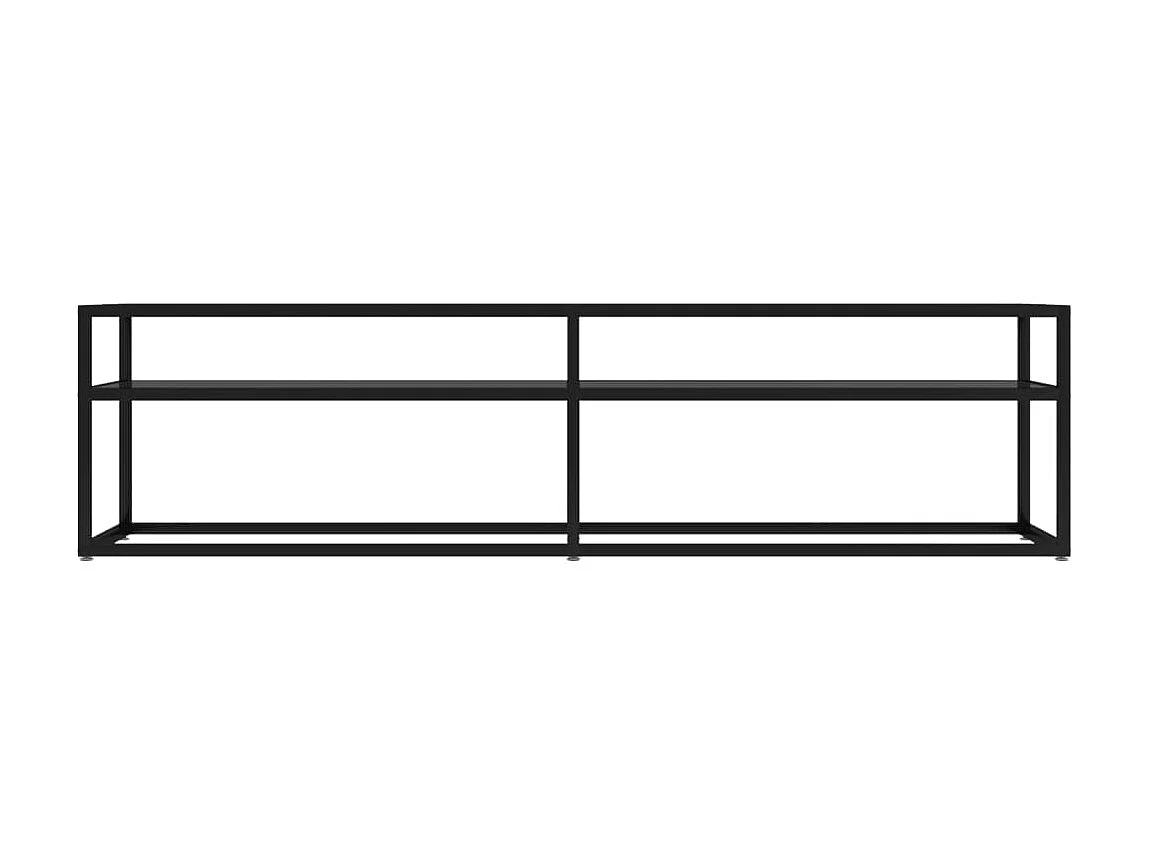 Zwart TV-meubel 160x40x40,5 cm gehard glas