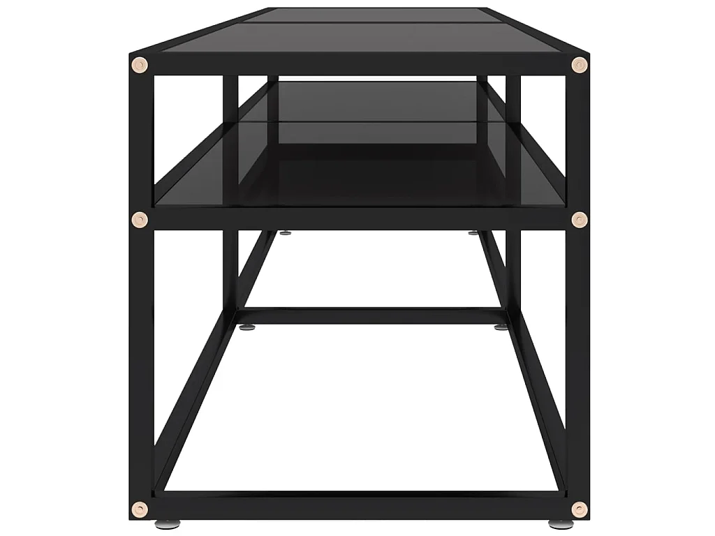Zwart TV-meubel 160x40x40,5 cm gehard glas