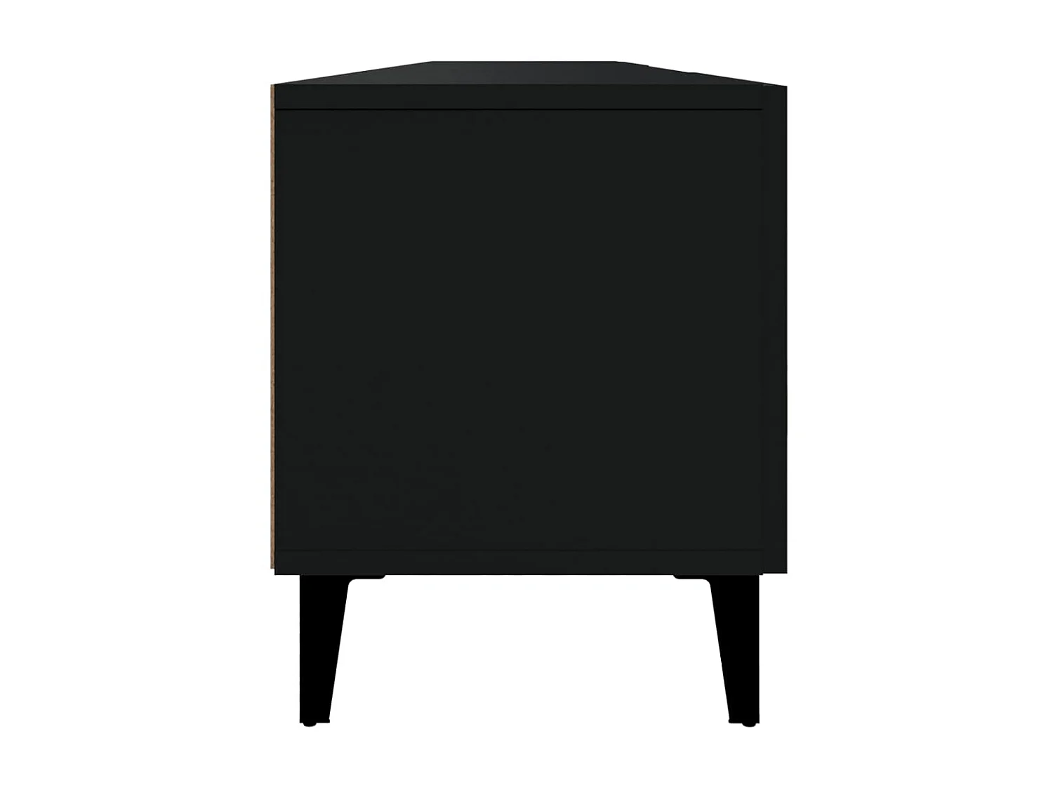 Meuble TV noir 180x31,5x40 cm bois d'ingénierie