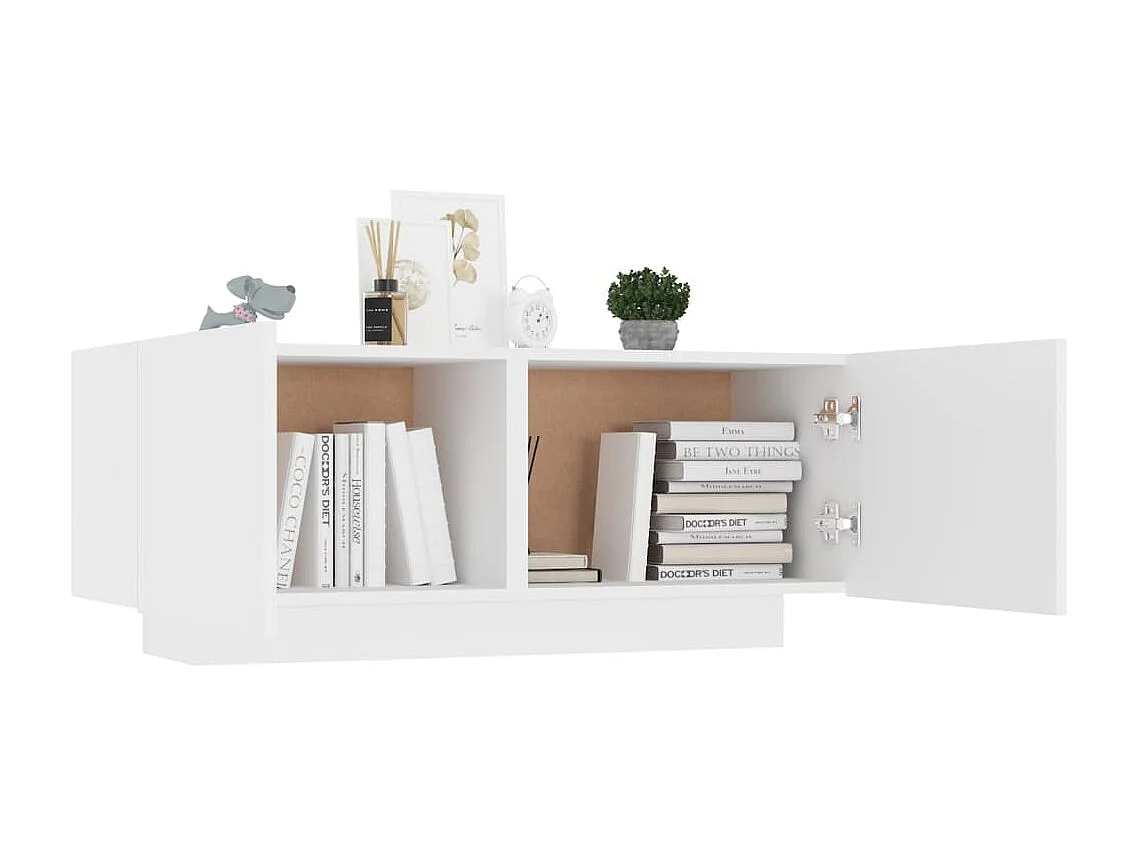 Mueble TV blanco aglomerado 100x35x40 cm