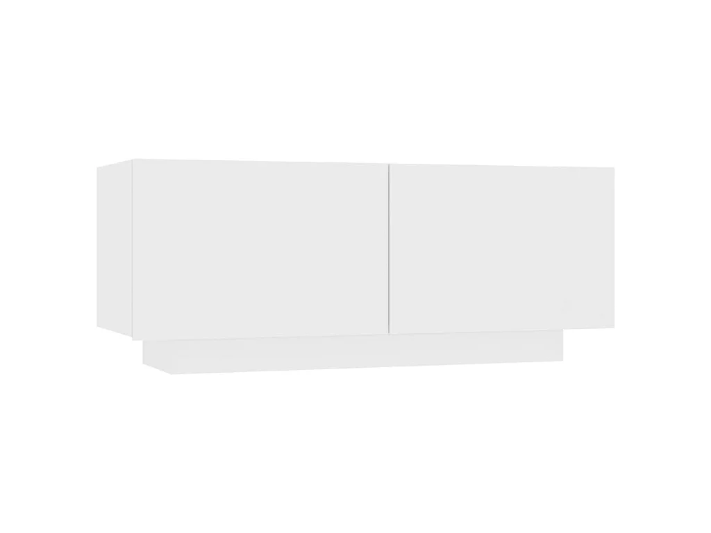 Meuble TV Blanc 100x35x40 cm Aggloméré